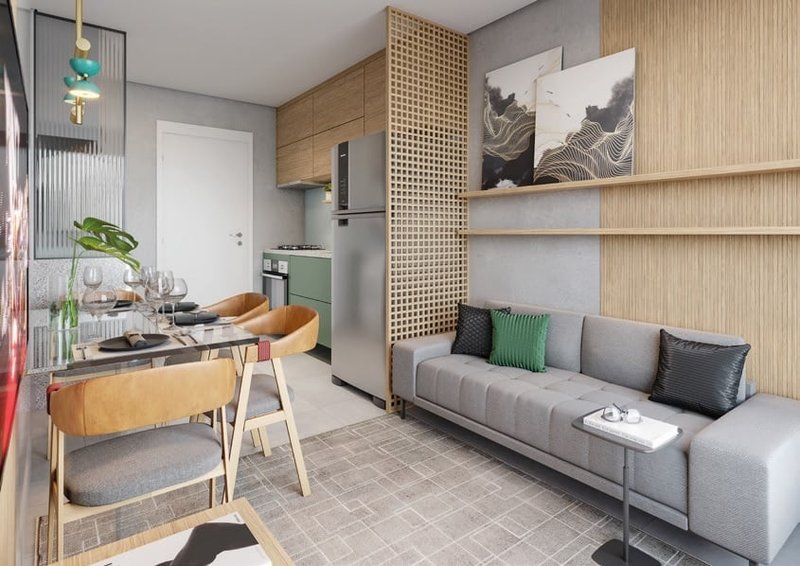 Apartamento Plano&Parque Nabuco Sabiá I 1 suíte 27m² Manuel Alves de Siqueira São Paulo - Living