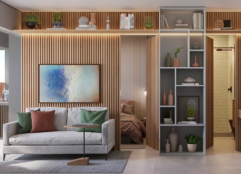 Apartamento Oriz by Plano&Plano - Residencial 39.31m² 2D Dom Manuel São Paulo - Living