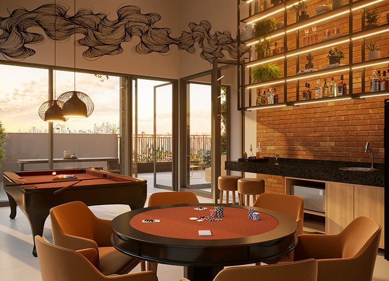 Apartamento Oriz by Plano&Plano - Residencial 39.31m² 2D Dom Manuel São Paulo - Sala de jogos
