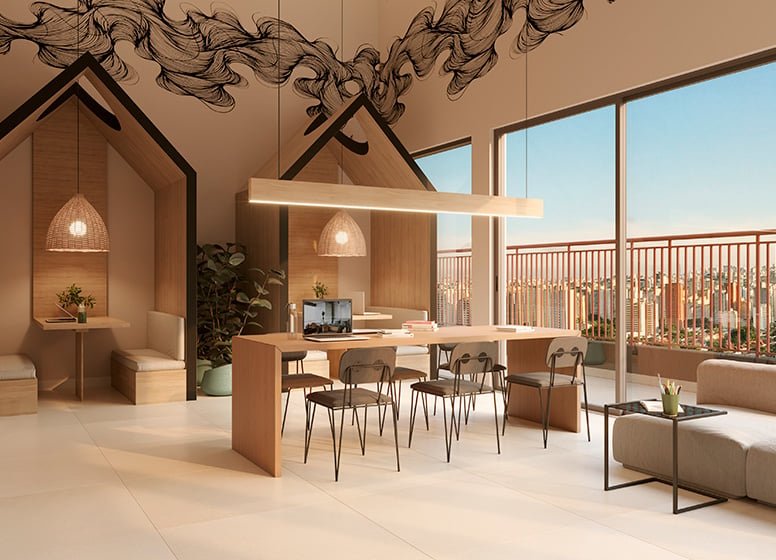 Apartamento Oriz by Plano&Plano - Residencial 39.31m² 2D Dom Manuel São Paulo - Coworking