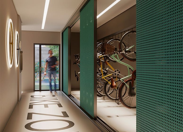 Apartamento Oriz by Plano&Plano - Residencial 39.31m² 2D Dom Manuel São Paulo - Bicicletario