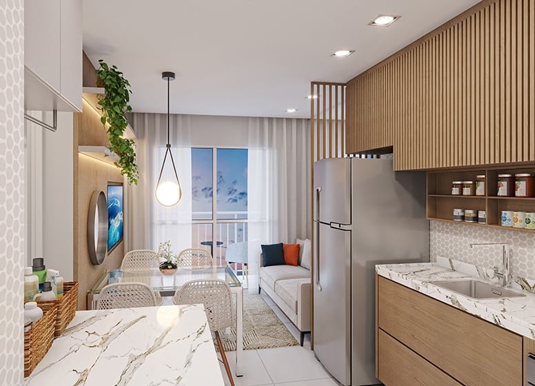 Apartamento Plano&Mais Itaquera Itamaracá 2 dormitórios 32m² Lagoa do Campelo São Paulo - Cozinha