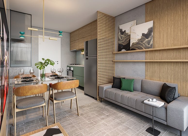 Apartamento Plano&Guaianases Estrada de Poá 2 dormitórios 33m² Estaleirador São Paulo - Living