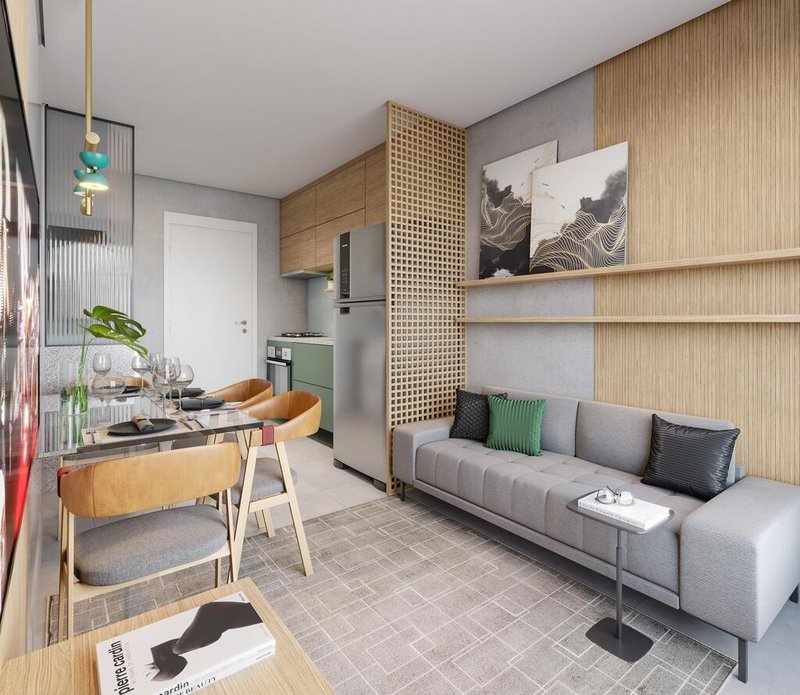 Apartamento Portal Barra Funda Vila Rio Branco 2 dormitórios 33m² Rudge São Paulo - Living
