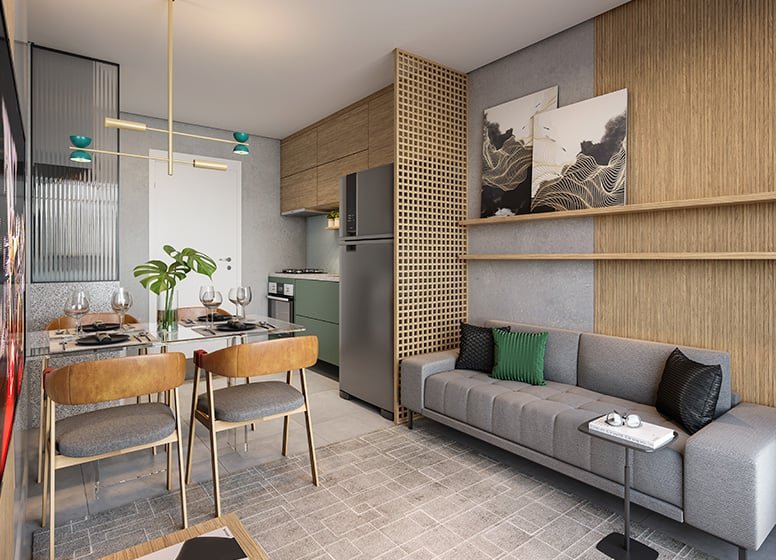 Apartamento Portal Vista da Represa Vila Rio Bonito 2 dormitórios 35m² José Rafaeli São Paulo - Living