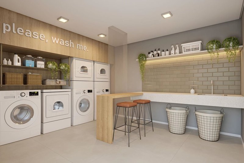 Apartamento Mistá by Plano&Plano Ubiatans - Residencial 1 suíte 27m² dos Ubiatans São Paulo - Lavanderia