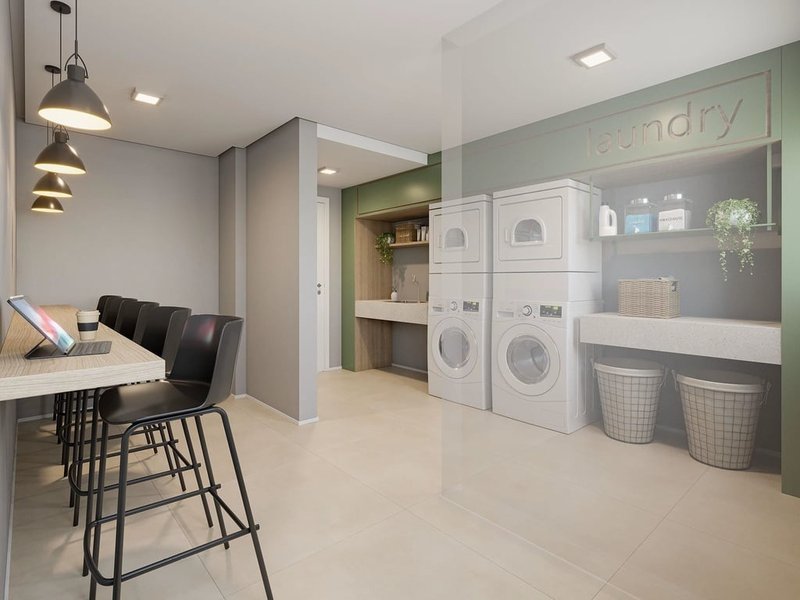 Apartamento Mistá by Plano&Plano Ubiatans - NR 1 suíte 27m² dos Ubiatans São Paulo - Lavanderia