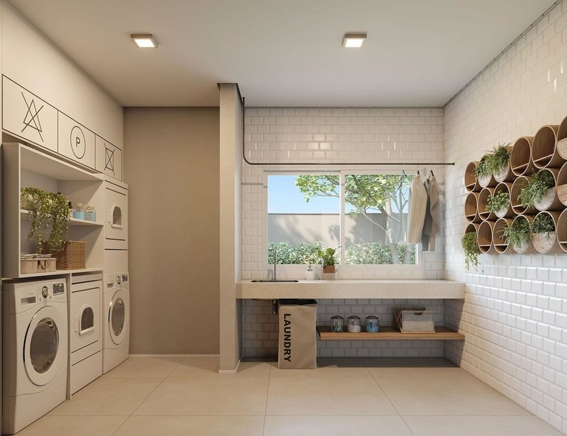 Apartamento Mistá by Plano&Plano Tupinás - NR 1 suíte 27m² dos Tupinás São Paulo - Lavanderia