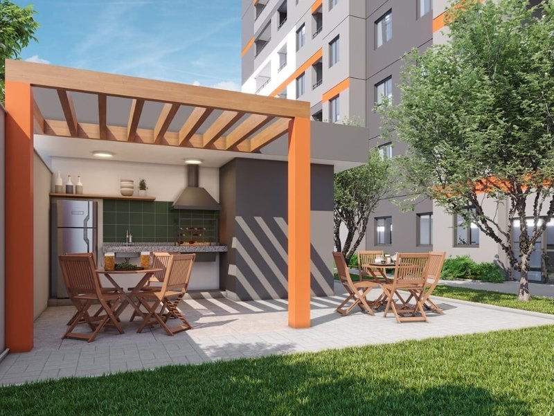 Garden Mundo Apto Mooca 48.37m² 2D Hipódromo São Paulo - Churrasqueira
