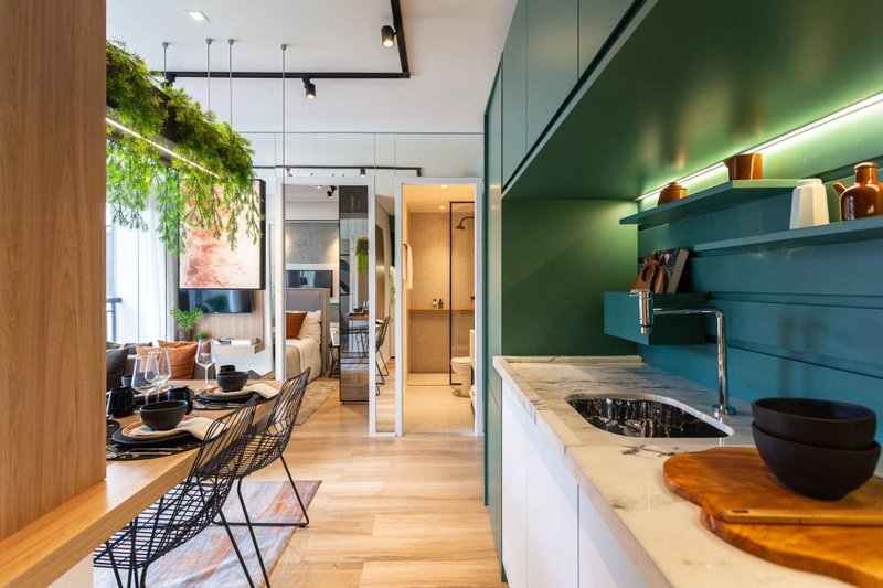 Composite Moema 27,2 m2 - Residencial Avenida dos Carinás São Paulo - 