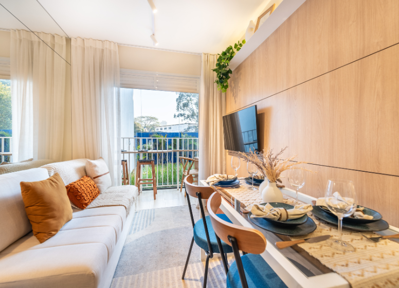Apartamento Meu Plano&Interlagos Campo Grande 2 dormitórios 32m² Zike Tuma São Paulo - Living