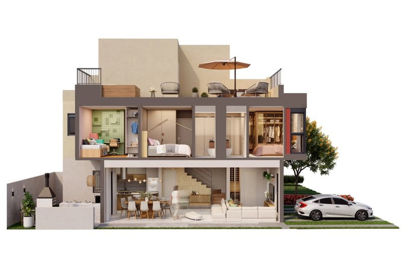 Casa isolada com 178,67 m² no Las Villas Serra do Japi Avenida dos Sonhos Jundiaí - 