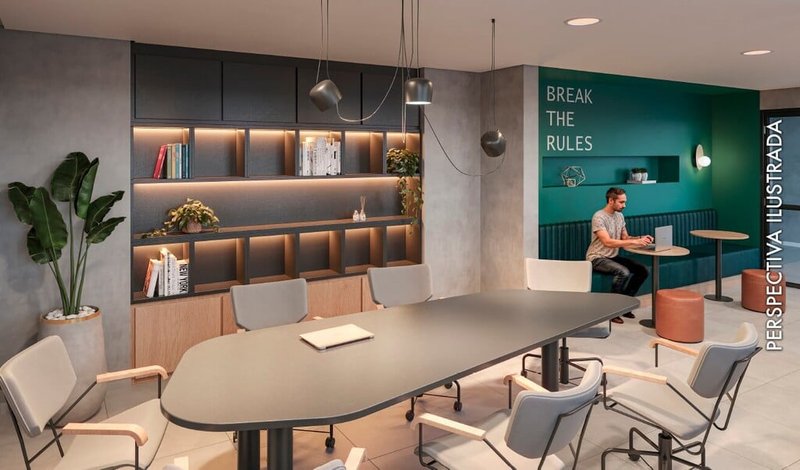Apartamento Peak Vila Olímpia - Residencial 44.43m² 2D Quatá São Paulo - Coworking