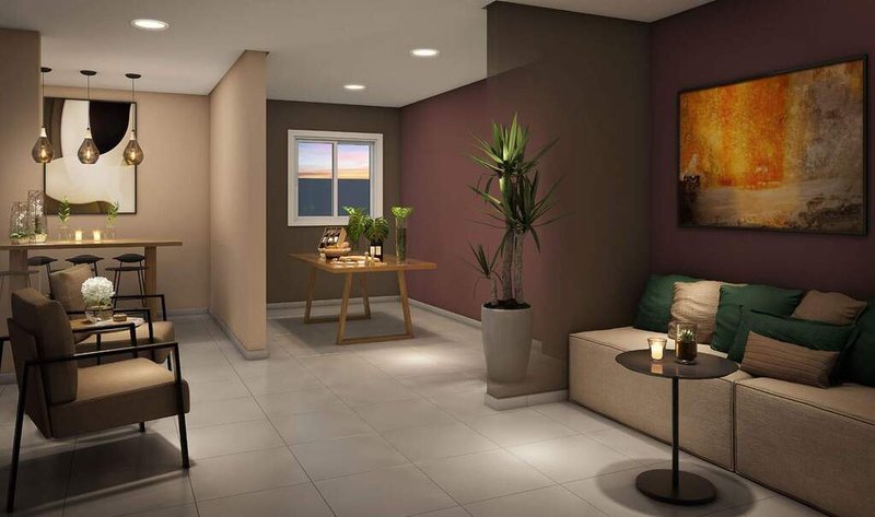 Apartamento Fast Interlagos 37.27m² 2D Antônio Le Voci São Paulo - Salão de festas