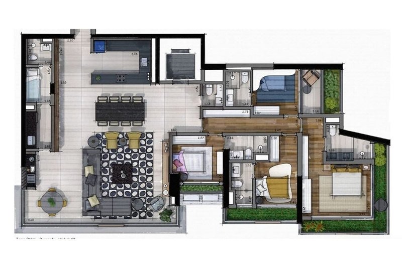 Apartamento a venda - Jardim das Acácias - 4 suítes 195m² Roque Petroni Júnior São Paulo - 