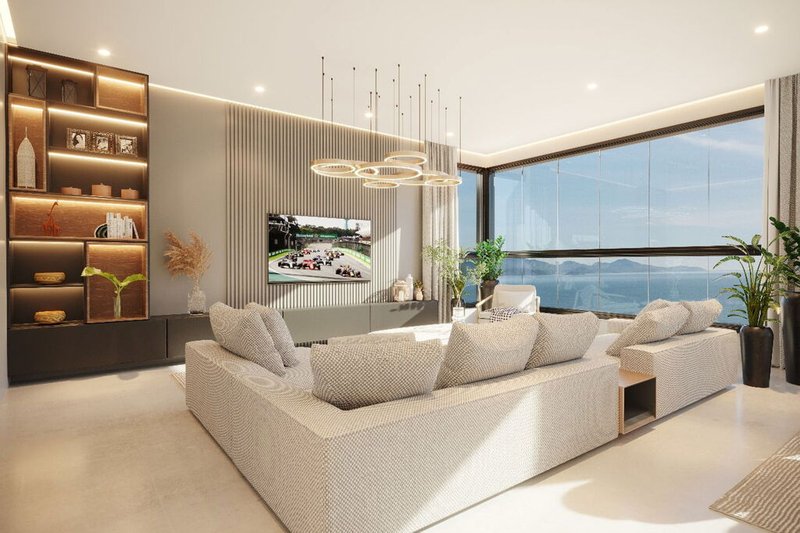 Apartamento Dublin Residence 3 suítes 129m² 244 Itapema - Living