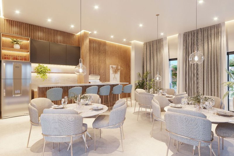 Apartamento Dublin Residence 3 suítes 129m² 244 Itapema - Salão de festas