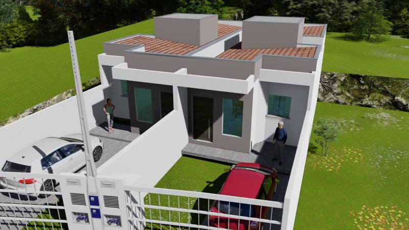 CASA GEMINADA COM 1 SUÍTE MAIS 1 DORMITÓRIO NO ZANTÃO - Brusque - 