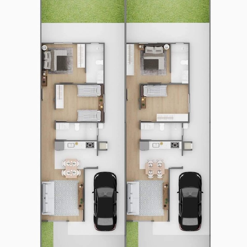 CASA COM 1 SUÍTE MAIS 1 DORMITÓRIO NA ÁGUAS CLARAS - Brusque - 