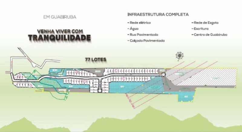 TERRENO NO LOTEAMENTO VILLA VERDA NA GUABIRUBA - Guabiruba - 