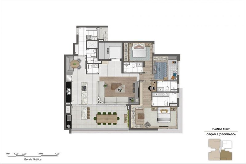 Apartamento a venda - Rua Cotovia - 3 suítes 149m² Cotovia São Paulo - 