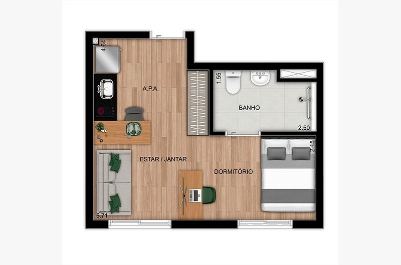 Studio a venda na Penha - HOME RESORT PENHA SMART Rua Frei Mont'Alverne São Paulo - 