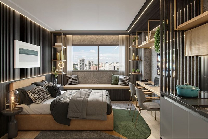 Studio a venda - Santo Amaro - 1 dormitório 25m² do Estilo Barroco São Paulo - 
