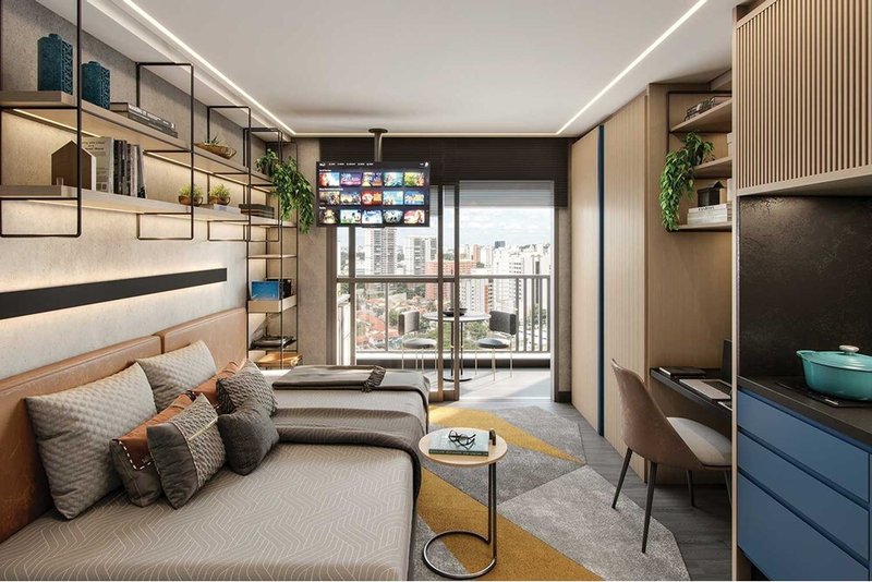 Studio a venda - Santo Amaro - 1 dormitório 25m² do Estilo Barroco São Paulo - 