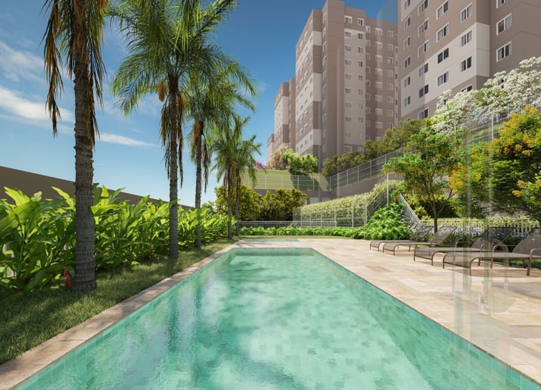 Apartamento Meu Plano&Parque do Carmo Jacarandá 31.71m² 2D Itália Giusti São Paulo - Piscina