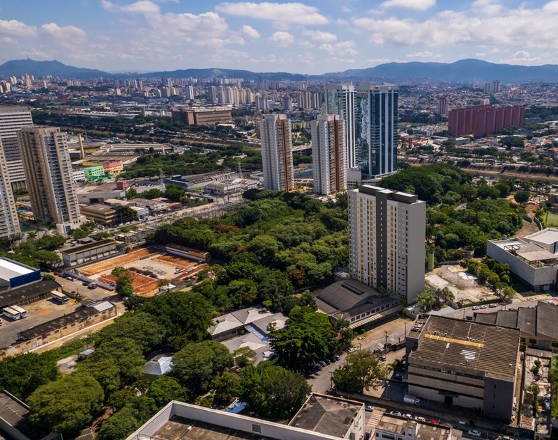 Apartamento HM Smart Barra Funda 35.84m² 2D Professor Walter Lerner São Paulo - Aerea