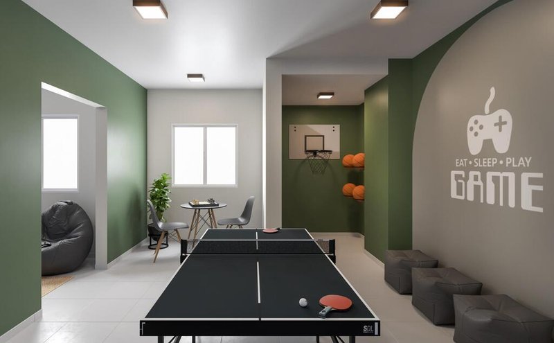 Apartamento Hm Smart Guaianases 2 34.21m² 1D Custódio Paiva São Paulo - Sala de jogos