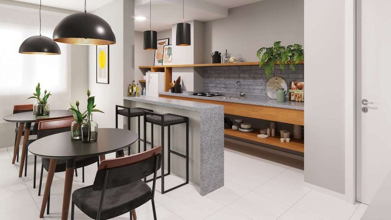 Apartamento Hm Smart Guaianases 33.85m² 2D Custódio Paiva São Paulo - Espaço gourmet