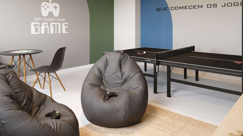 Apartamento Hm Smart Guaianases 33.85m² 2D Custódio Paiva São Paulo - Sala de jogos