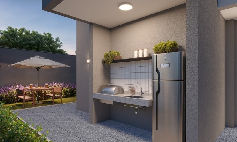 Garden Mundo Apto Santa Cecilia 24.25m² 1D Barra Funda São Paulo - Churrasqueira