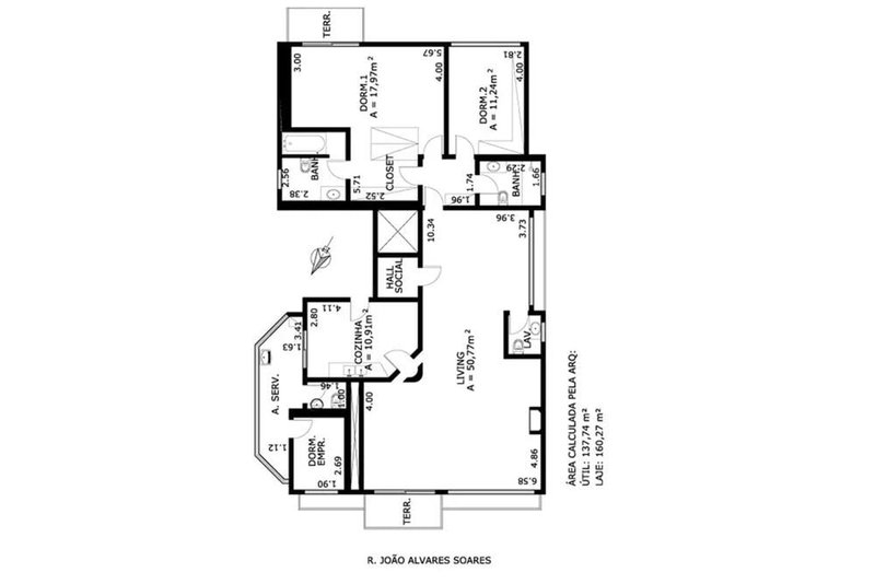 Apartamento a venda - Campo Belo - 1 suíte 155m² João Alvares Soares São Paulo - 