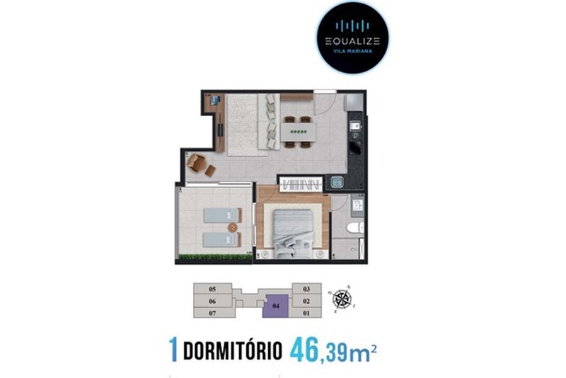 Apartamento a venda - Vila Mariana - 1 suíte 37m² Doutor Tomás Alves São Paulo - 