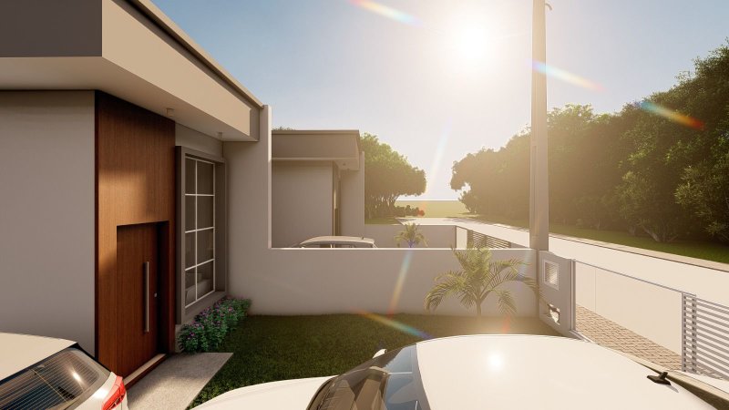 CASA COM 1 SUÍTE MAIS 2 DORMITÓRIOS NO CENTRO - Guabiruba - 