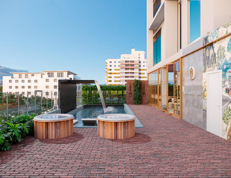 Apartamento Villa Copenhagen 1 suíte 39m² José Miguel Pedro Porto Belo - Piscina