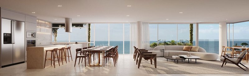 Apartamento Vero Praia Brava 4 suítes 209m² Doutor Lauro Mussi Itajaí - Living