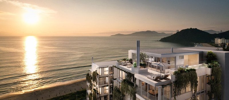 Apartamento Vero Praia Brava 4 suítes 209m² Doutor Lauro Mussi Itajaí - Voo de pássaro