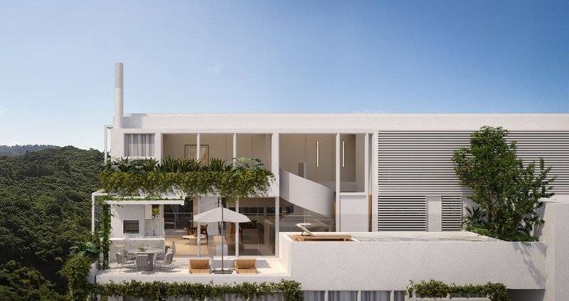 Cobertura Duplex Vero Praia Brava 320.83m² 4D Doutor Lauro Mussi Itajaí - Voo de pássaro