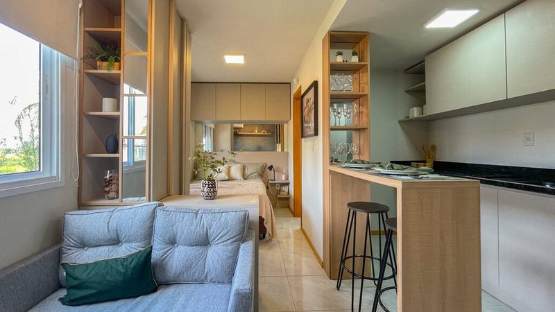 Studio Villa Pienza - Fase 3 23.78m² 1D Juca Batista Porto Alegre - Living