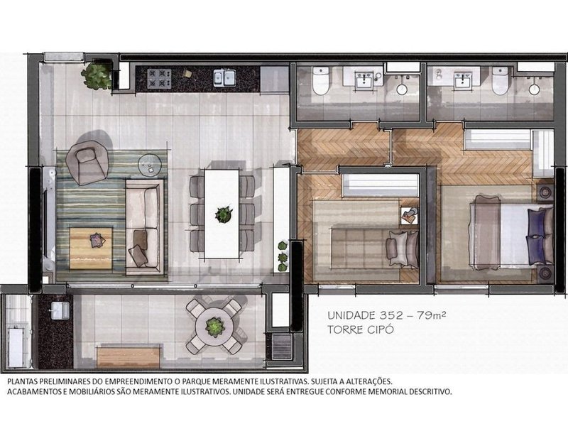 Apartamento a venda - Jardim das Acácias - 1 suíte 105m² Roque Petroni Júnior São Paulo - 