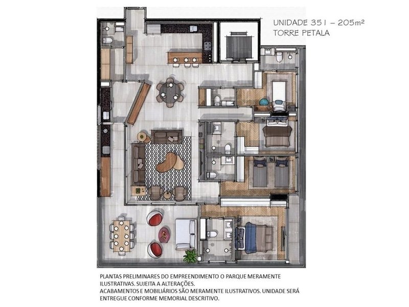 Apartamento a venda - Jardim das Acácias - 1 suíte 105m² Roque Petroni Júnior São Paulo - 