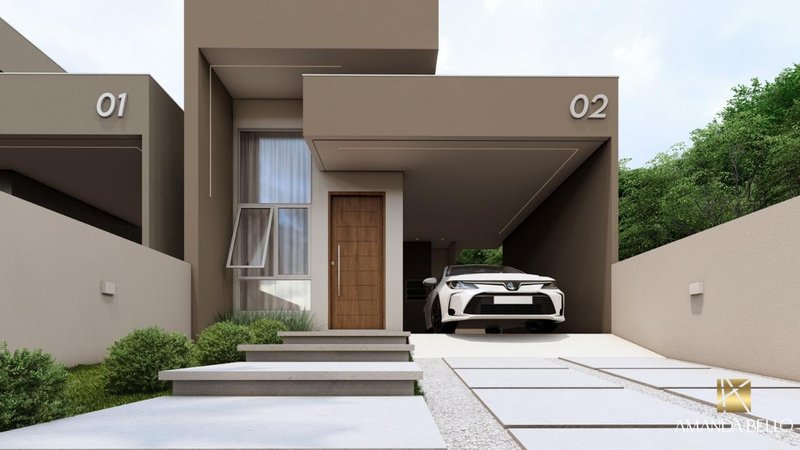 Casa Baixa com 2 suítes, mais 1 dormitório e passagem lateral - Bairro Cedro Alto - Brusque - 