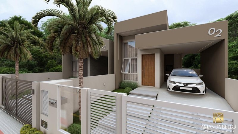 Casa Baixa com 2 suítes, mais 1 dormitório e passagem lateral - Bairro Cedro Alto - Brusque - 