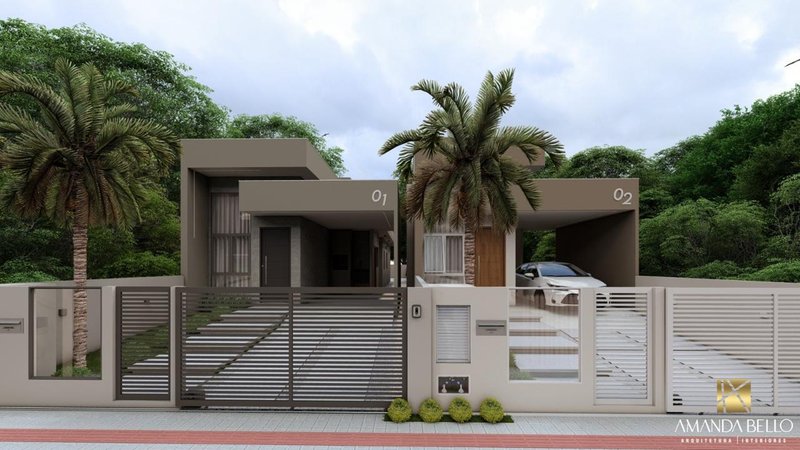 Casa Baixa com 2 suítes, mais 1 dormitório e passagem lateral - Bairro Cedro Alto - Brusque - 