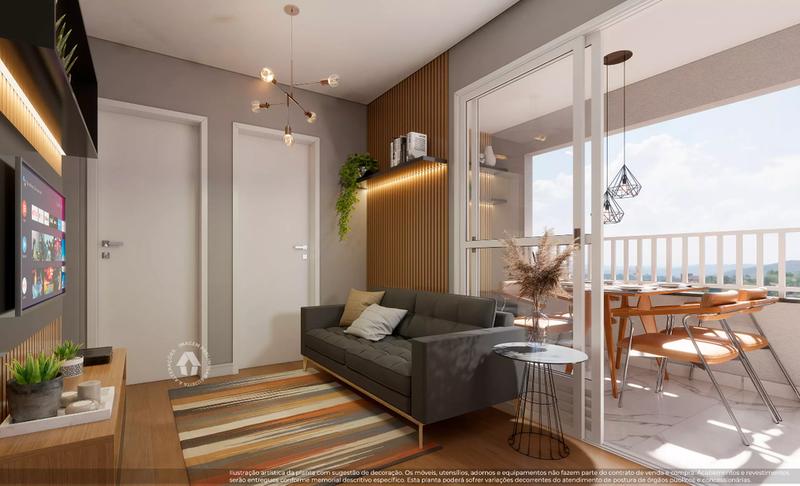 Cobertura Duplex Metrocasa Santo Amaro - Residencial 76.71m² 1D João Alfredo São Paulo - Living