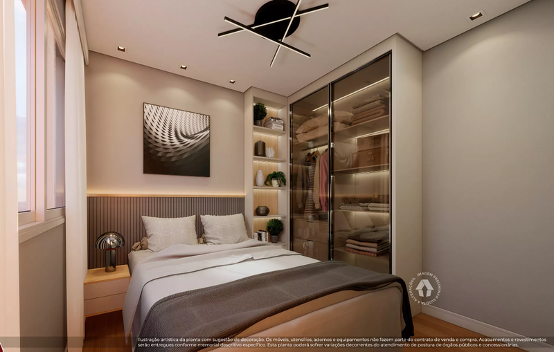 Cobertura Duplex Metrocasa Santo Amaro - Residencial 76.71m² 1D João Alfredo São Paulo - Dormitorio