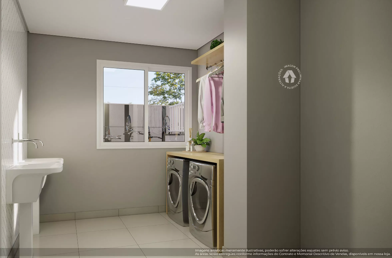 Cobertura Duplex Metrocasa Santo Amaro - Residencial 76.71m² 1D João Alfredo São Paulo - Lavanderia